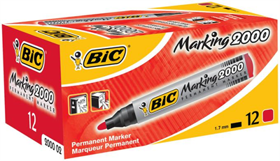 BIC PERMANENT MARKÖR 2000 12 Lİ KIRMIZI 8209133