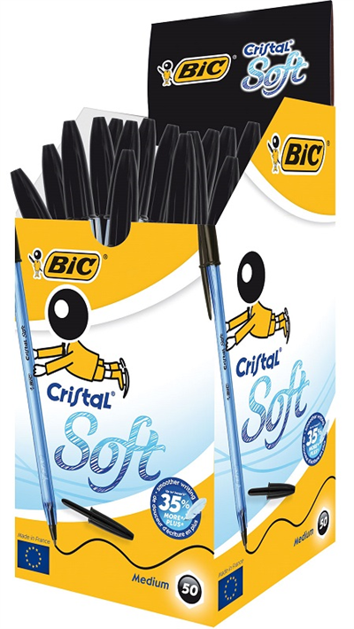 Bic Tükenmez Kalem Cristal Soft 50Li Siyah 918518