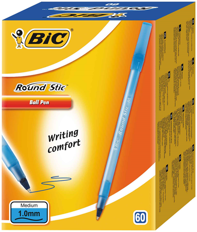 Bic Tükenmez Kalem Round Stic 60lı Mavi 921403