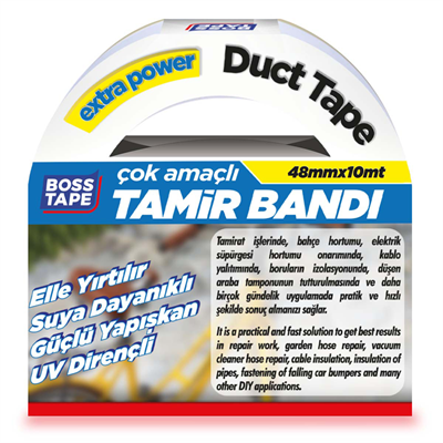 BOSS TAPE EXTRA DUCK TAPE TAMİR BANDI BEYAZ 48 MM x 10M BT-02031