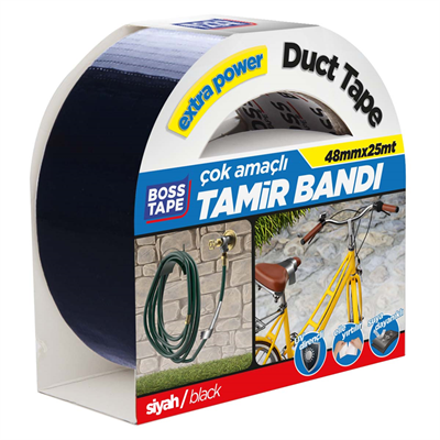 BOSS TAPE EXTRA DUCK TAPE TAMİR BANDI SİYAH 48 MM x 25M BT-02038