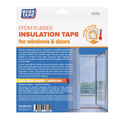 BOSS TAPE İZOLASYON BANDI KAPI & PENCERE EPDM 15 MM x 5M BEYAZ BT-04010