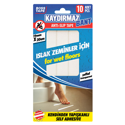 BOSS TAPE KAYDIRMAZ BANT 19 MM x 20 CM 10 ADET BT-03003