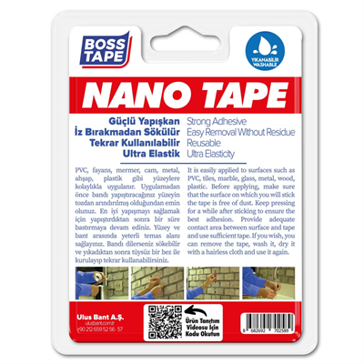 BOSS TAPE NANO BANT-MAGIC TAPE 19 MM x 1M ŞEFFAF BLS. BT-01030