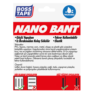 BOSS TAPE NANO BANT-MAGIC TAPE 19 MM x 3M ŞEFFAF KUTULU BT-01031