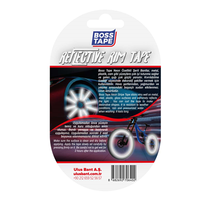 Boss Tape Neon Jant Bandı 7 mm x 7 mt Beyaz Blister Bt-09012
