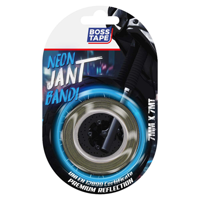 Boss Tape Neon Jant Bandı 7 mm x 7 mt Mavi Blister Bt-09013
