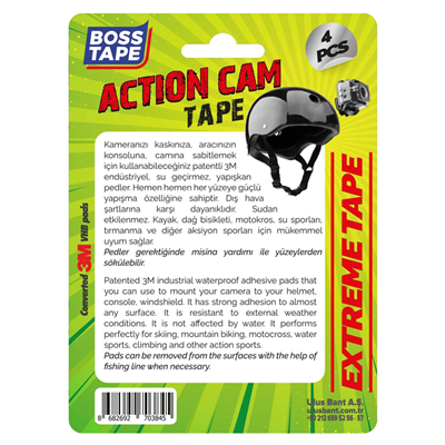 BOSS TAPE ÖZEL BANT AKSİYON KAMERASI YAPIŞTIRMA BANDI 40x50 MM BT-09009