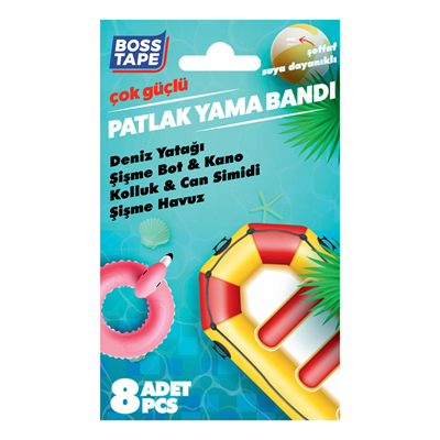 BOSS TAPE ÖZEL BANT ÇOK GÜÇLÜ PATLAK YAMA BANDI 6x3 CM 8 PARÇA BT-02024