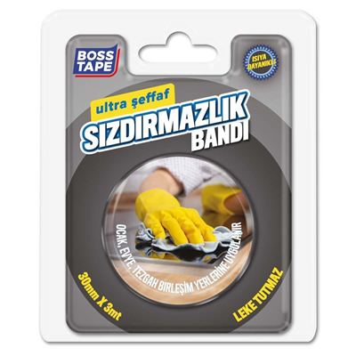 BOSS TAPE ÖZEL BANT SIZDIRMAZLIK BANDI ULTRA ŞEFFAF 30 MM x 3M BT-03037