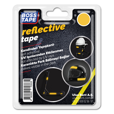 BOSS TAPE REKLEFTİF BANT 35 MM x 1.5M SARI BT-09004
