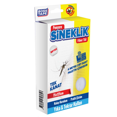 Boss Tape Sineklik Tek Kanat 75X125 Cm Beyaz Bt-04001