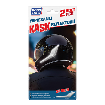 Boss Tape Yapışkanlı Kask Reflektörü 7x17.5 cm 2 Adet Bt-09033