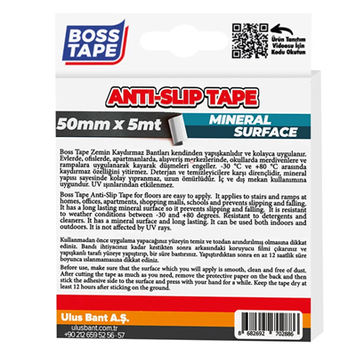 BOSS TAPE ZEMİN KAYDIRMAZ BANT İÇ VE DIŞ MEKAN 50 MM x 5M BT-10004