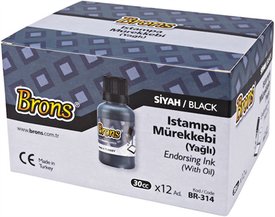 Brons Istampa Mürekkebi 30 cc Siyah (BR-314)