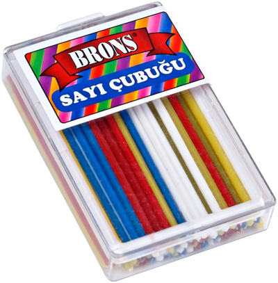 Brons Plastik Sayı Çubuğu (Kutulu Matematik Materyali)