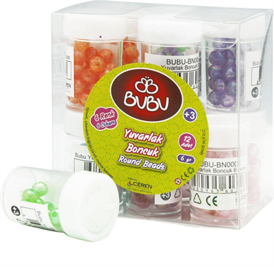 Bu-Bu Boncuk Yuvarlak 6 Renk Crn-Bubu-Bn0001