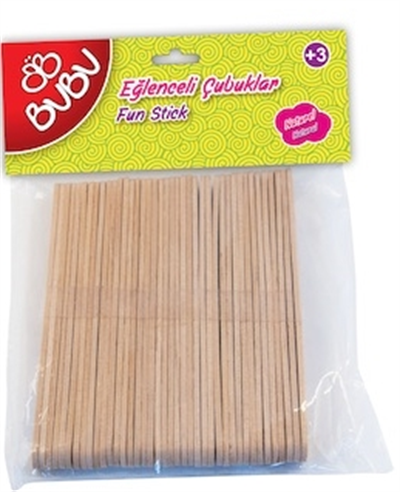 BU-BU Eğlenceli Çubuklar Natürel (11.5x1 cm - 40lı Paket)