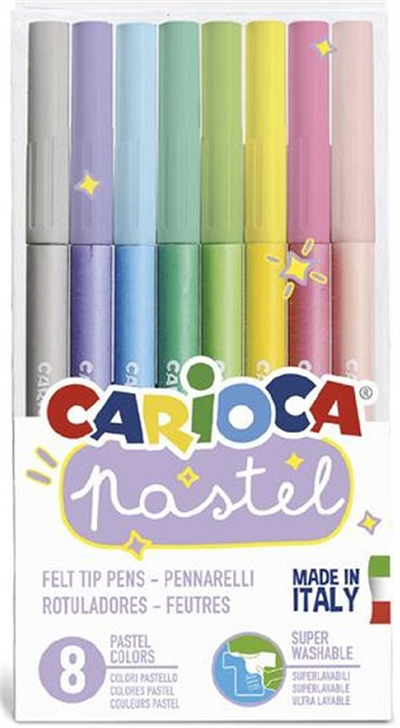 Carioca Keçeli Kalem Yıkanabilir Süper Pastel 8li 43032