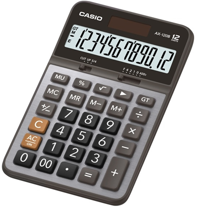 CASIO HESAP MAKİNESİ MASAÜSTÜ AX-120B 12 HANE
