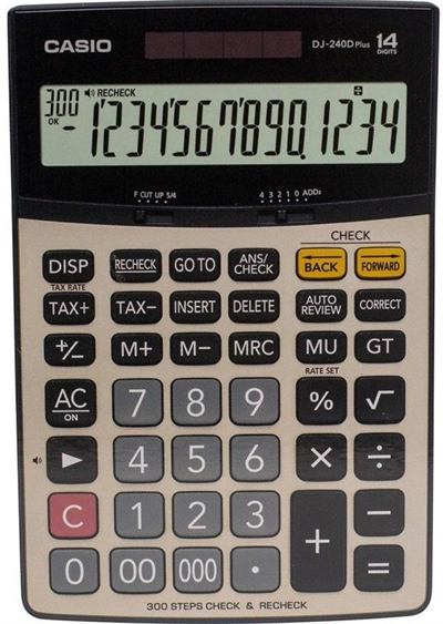 CASIO HESAP MAKİNESİ MASAÜSTÜ DJ-240D PLUS 14 HANE