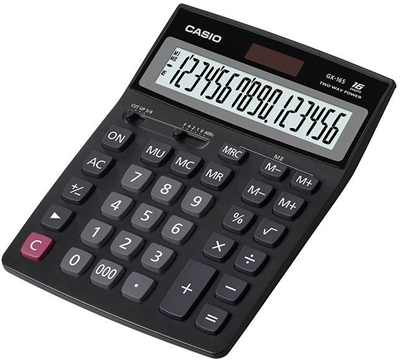 CASIO HESAP MAKİNESİ MASAÜSTÜ GX-16B 16 HANE