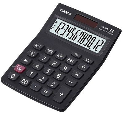 CASIO Hesap Makinesi Masaüstü MX-12B-BK 12 Hane  Siyah