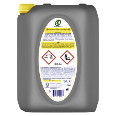 Cif Professional Sebze Ve Meyve Hijyenik Durulama Ürünü (5 Litre)