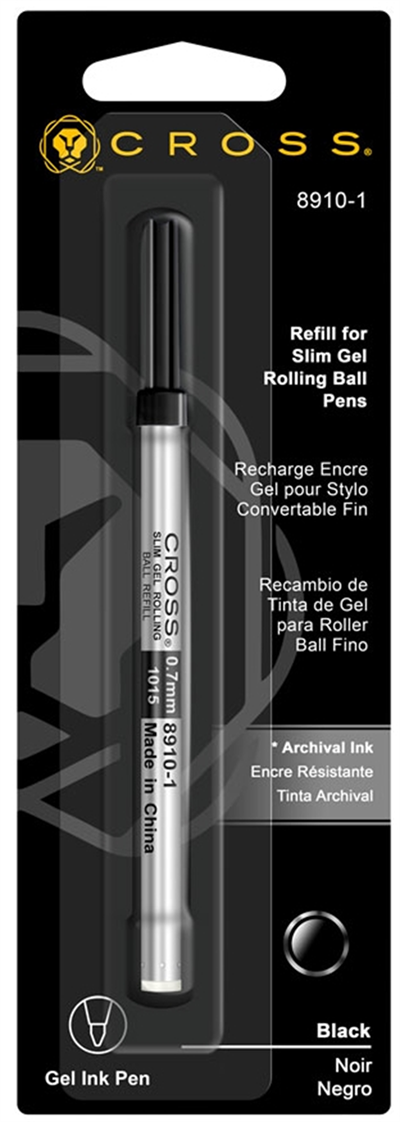 Cross Roller Kalem  Refili İnce Jel Siyah 8910-1