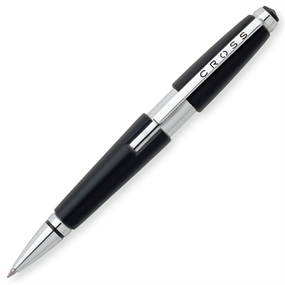 Cross Edge Roller Kalem (Siyah & Krom - AT0555-2)