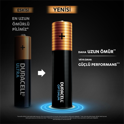 DURACELL PİL OPTIMUM 4 LÜ AA KALEM