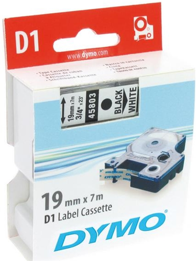 DYMO ŞERİT D1 19MM x 7MT ŞEFFAF/SİYAH 720820 45800