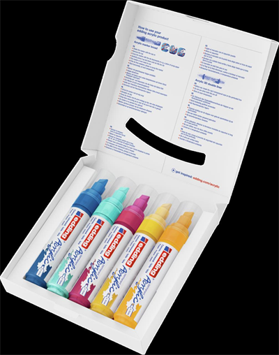 EDDING AKRİLİK MARKÖR KALIN UÇLU E-5000 5 Lİ SET ABSTRACT