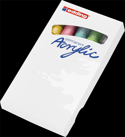 EDDING AKRİLİK MARKÖR ORTA UÇLU E-5100 5 Lİ SET PASTEL