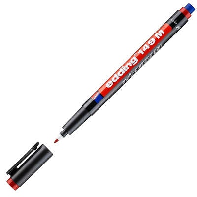 Edding Asetat Kalemi Silgili E-149M Kırmızı