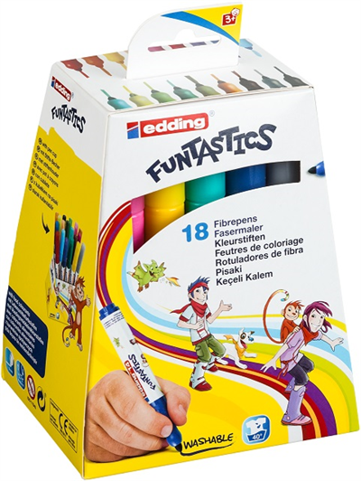 EDDING KEÇELİ KALEM FUNTASTICS E-14 KALIN 18 Lİ
