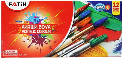 FATİH AKRİLİK BOYA 12 ML 12 RENK TÜP FA50501AB12