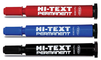 Hi-Text 830PCM Permanent Marker - Kesik Uçlu Mavi