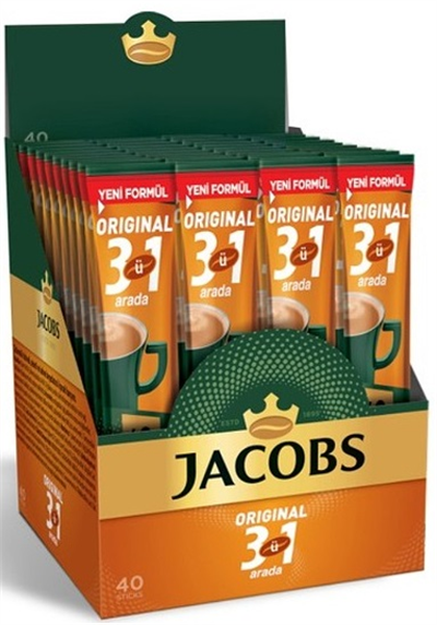 Jacobs 3ü 1 Arada Hazır Kahve 16g x 40lı Paket (Ekonomik Ofis Paketi)