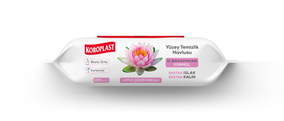 KOROPLAST ISLAK HAVLU LOTUS ÇİÇEĞİ  KOKULU 100 LÜ 600009492