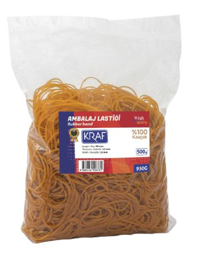 Kraf %100 Kauçuk Ambalaj Lastiği 500 gr (950G)