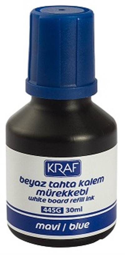 Kraf Beyaz Tahta Kalem Mürekkebi 30ml 445G - Mavi