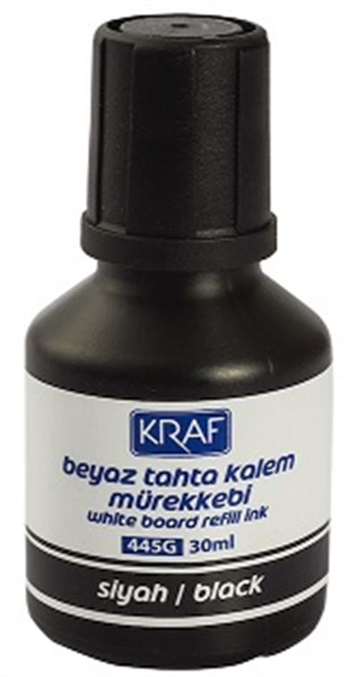 Kraf Beyaz Tahta Kalem Mürekkebi 30ml 445G - Siyah