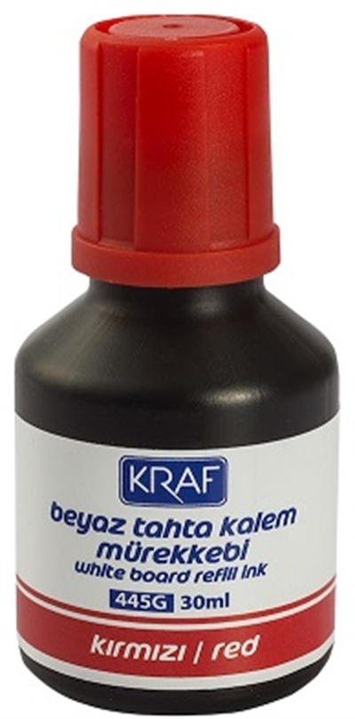Kraf Beyaz Tahta Kalem Mürekkebi 30ml Kırmızı - 445G