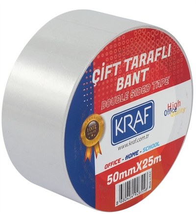 Kraf Çift Taraflı Bant 50 mm x 25 m - 2550G