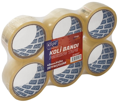 Kraf Koli Bandı 45 mm x 40 m - Şeffaf