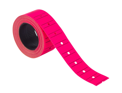 Kraf Motex Fiyat Etiketi 12x21 mm - Fosforlu Pembe