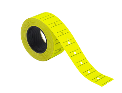 Kraf Motex Fiyat Etiketi 12x21 mm - Fosforlu Sarı