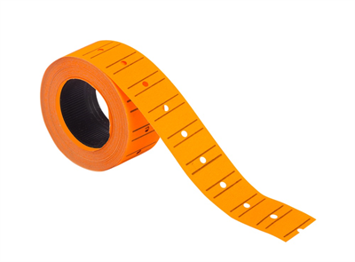 Kraf Motex Etiket - 12x21 mm Fosforlu Turuncu