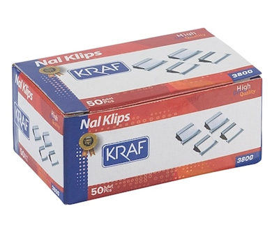 Kraf Nal Clips Yedeği 50li 380G (Hassas Belge ve Arşiv Sabitleme Teknolojisi)